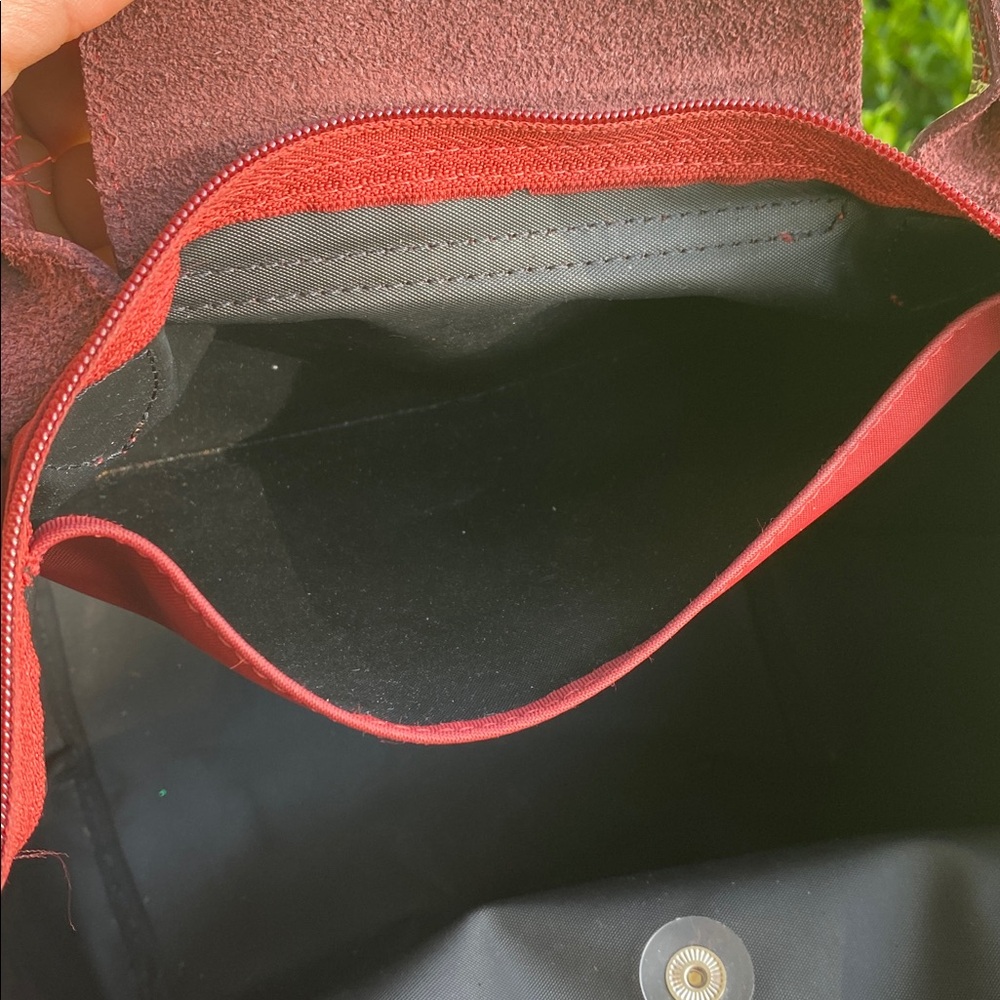 ❤️Authentic Longchamp Tote in Deep Burgundy with Brown Trim❤️ - Picture 13 of 17